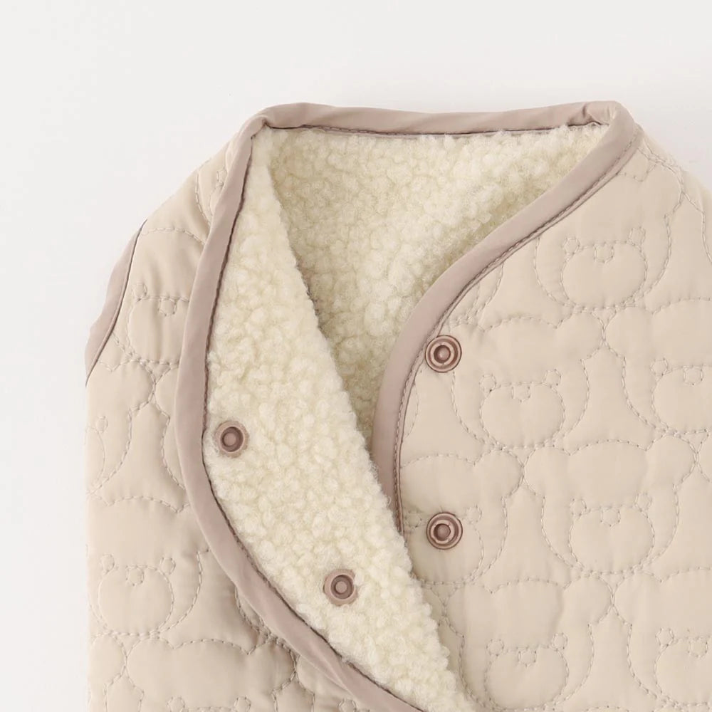 Reversible Boa Bear Quilted Jacket - 2 Colors