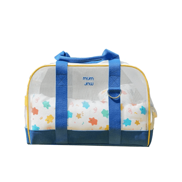 Large Windy Bag - Deep Green w/ Yellow Bear Cushion