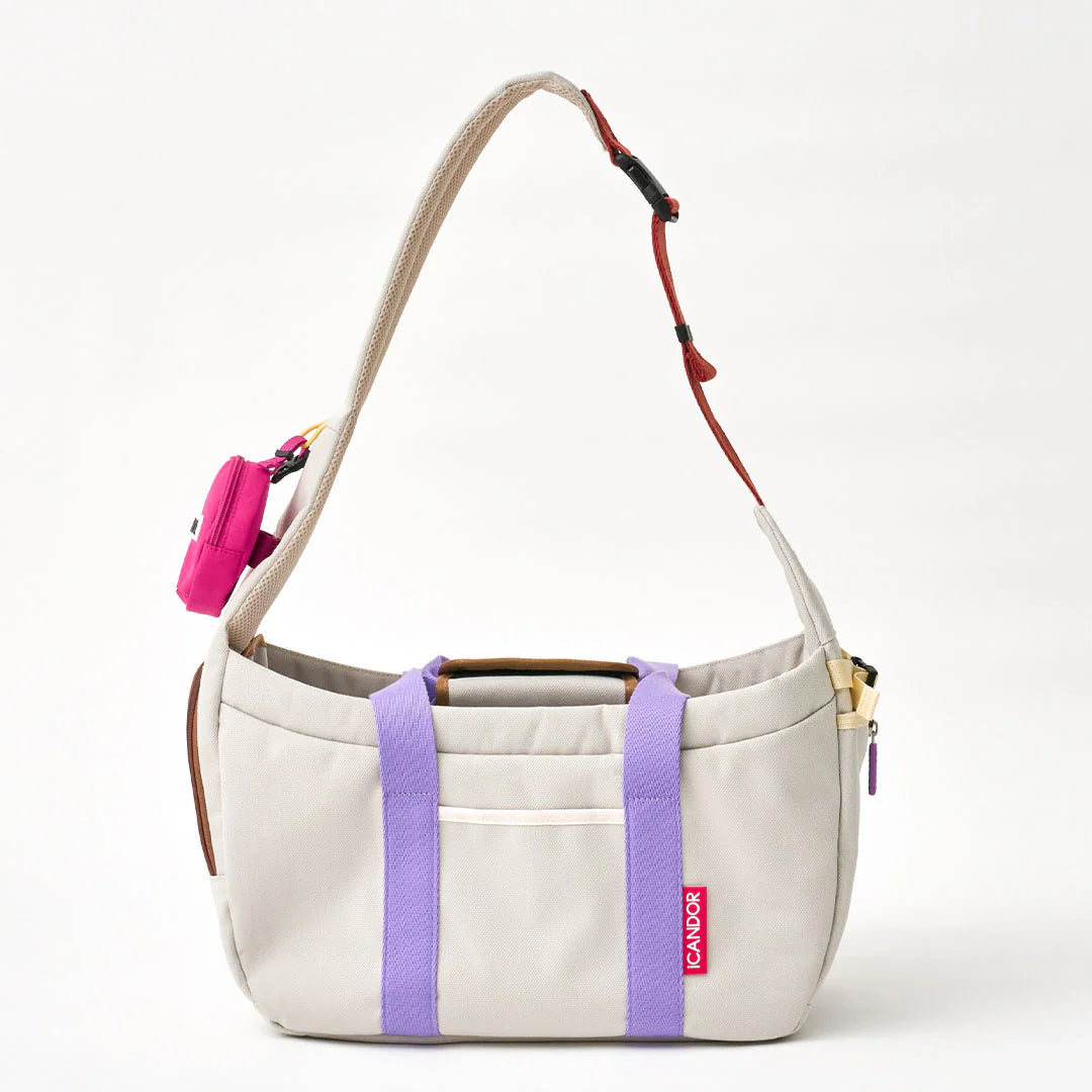 Peek-a-Boo Pet Sling Bag (Plum Gray)
