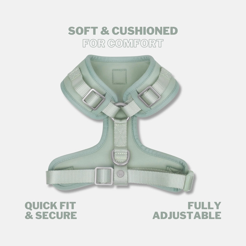 Pistachio Green Fit Harness | Adjustable Neck Dog Harness