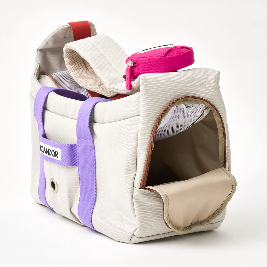 Peek-a-Boo Pet Sling Bag (Plum Gray)
