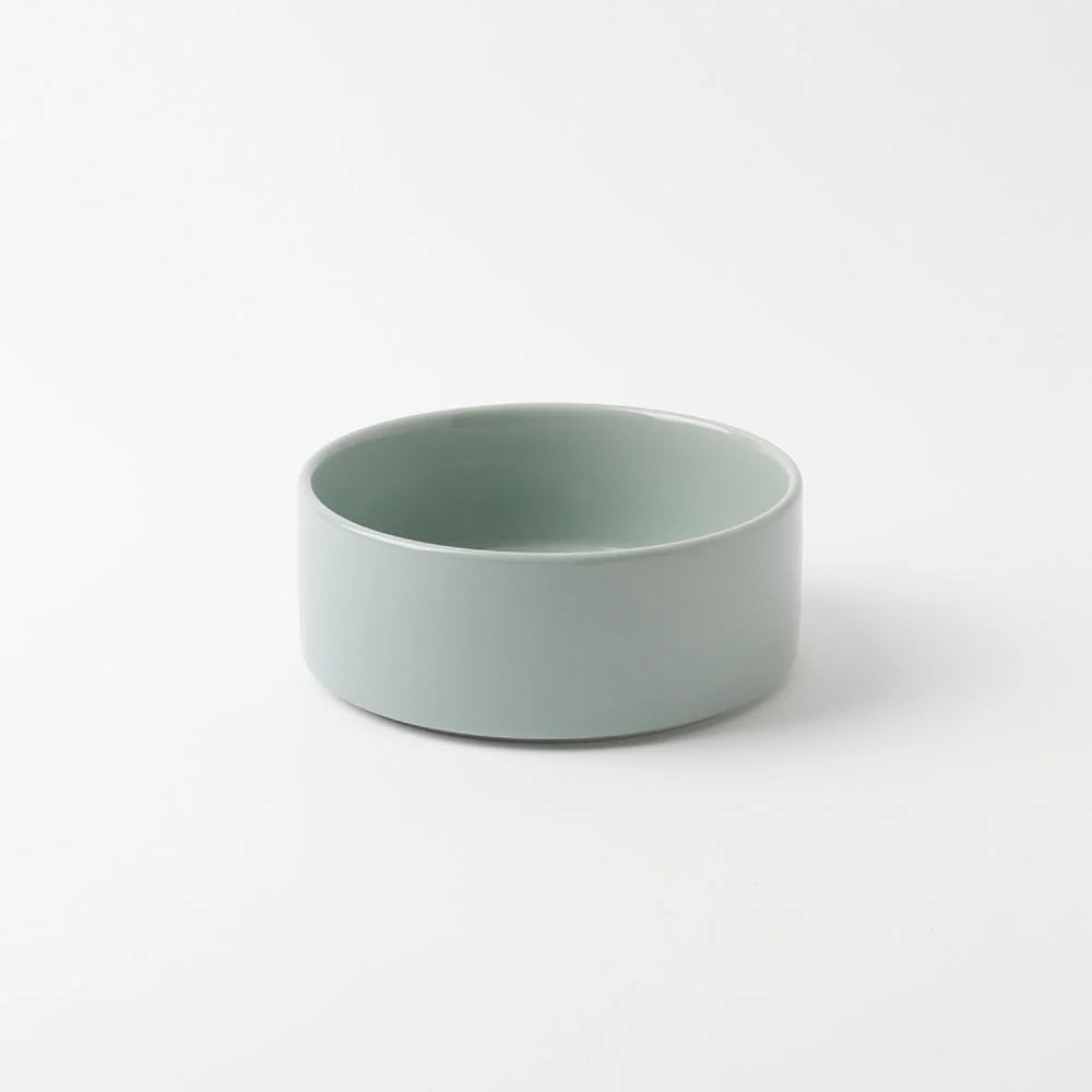 Wood Ball Base Double Food Bowl - 2 Colors