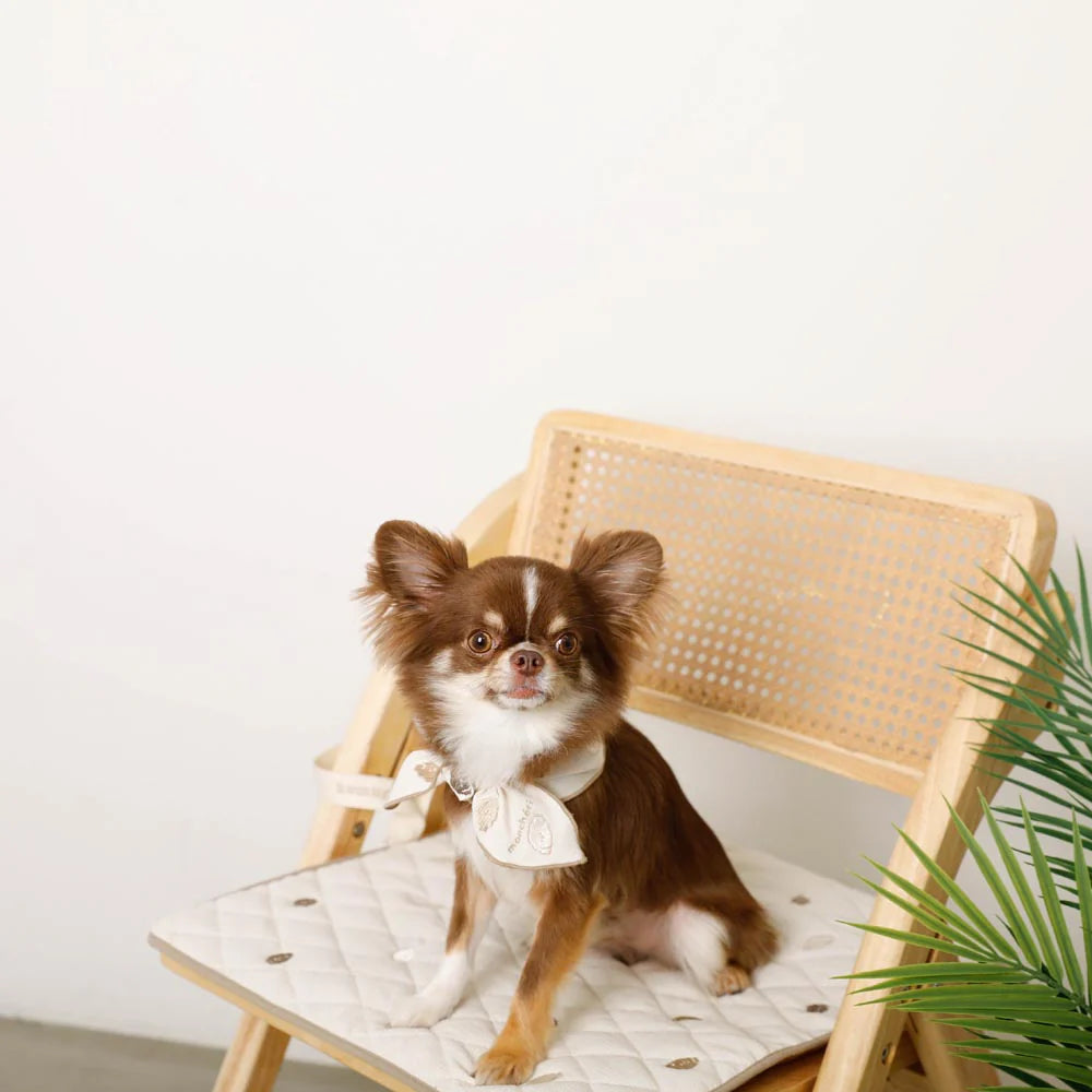 Dog Pattern Embroidered Quilted Mat