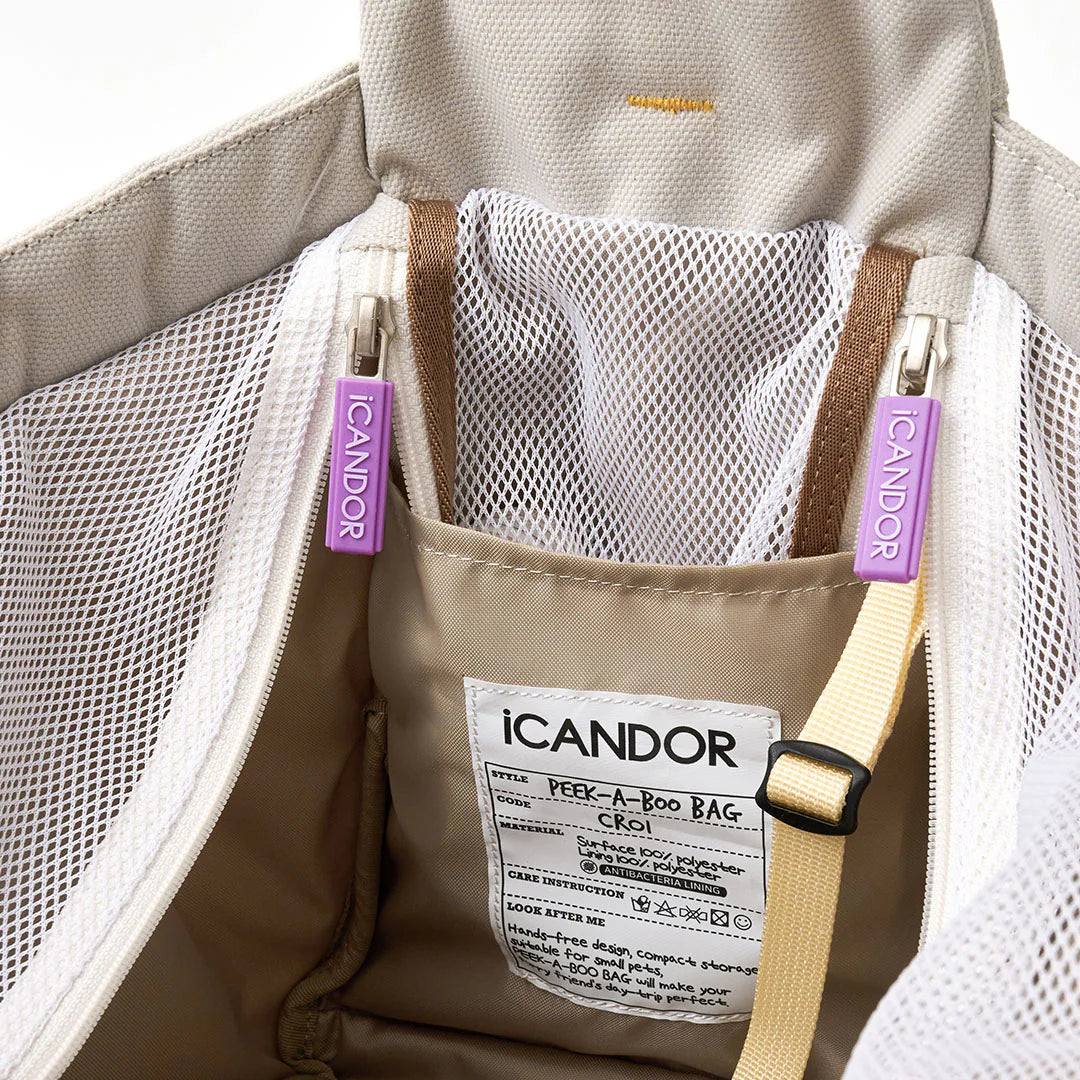Peek-a-Boo Pet Sling Bag (Plum Gray)