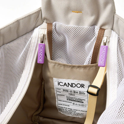 Peek-a-Boo Pet Sling Bag (Plum Gray)