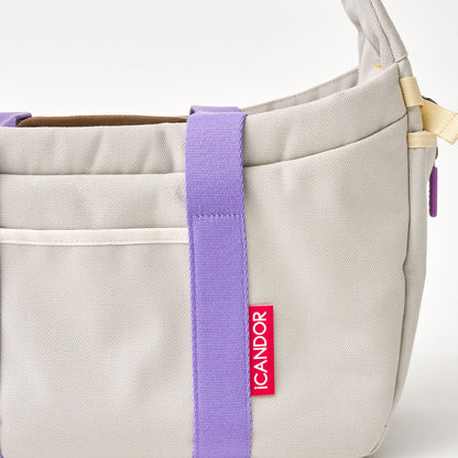 Peek-a-Boo Pet Sling Bag (Plum Gray)