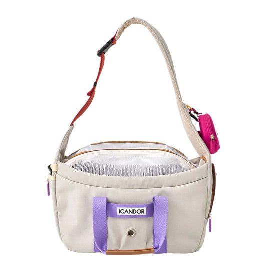 Peek-a-Boo Pet Sling Bag (Plum Gray)