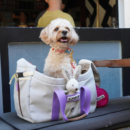 Peek-a-Boo Pet Sling Bag (Plum Gray)