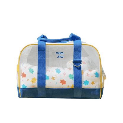 Large Windy Bag - Deep Green w/ Yellow Bear Cushion