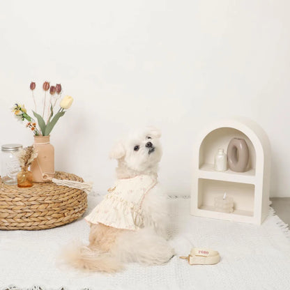 Floral Print Frill Top Style Harness + Leash Set