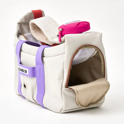 Peek-a-Boo Pet Sling Bag (Plum Gray)