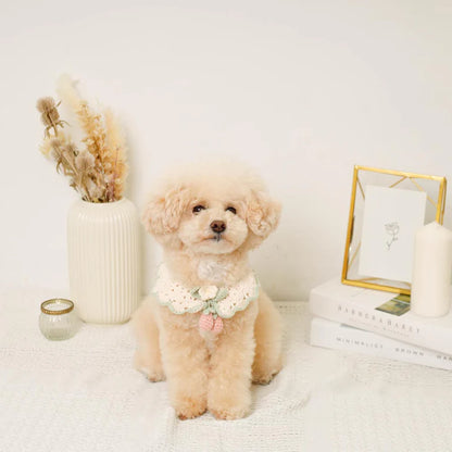 Strawberry Motif Hand-Knitted Collar