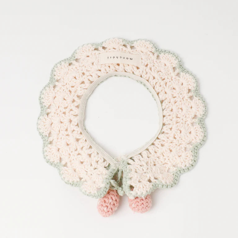 Strawberry Motif Hand-Knitted Collar
