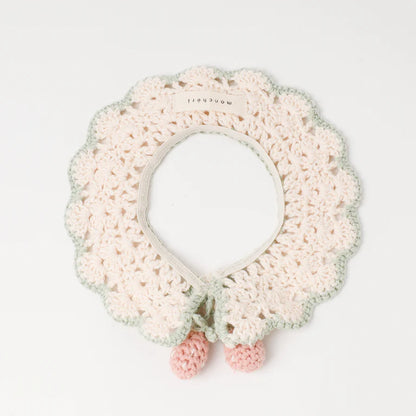 Strawberry Motif Hand-Knitted Collar