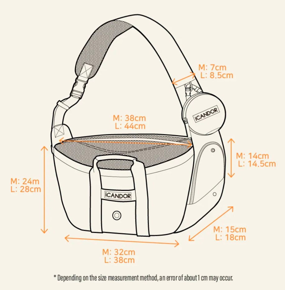 iCANDOR Peek-a-Boo Pet Sling Bag (Melting Cream) – MOMIJI Dogs