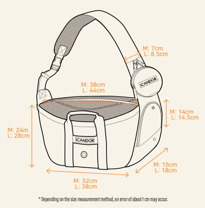 Peek-a-Boo Pet Sling Bag (Melting Cream)