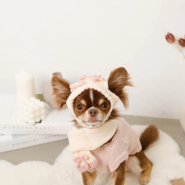 Pink Ribbon Motif Scarf