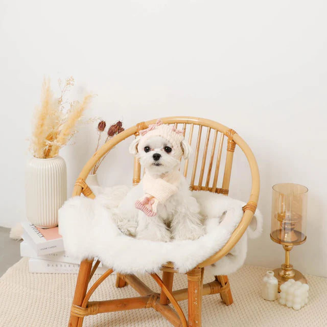 Pink Ribbon Motif Scarf